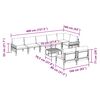 vidaXL Garten-Sofa-Set mit Kissen 9 pcs Anthrazit Stahl