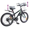 vidaXL Kinderfahrrad 24 Zoll 6-Speed f&uuml;r 8-12 Jahre alt Schwarz
