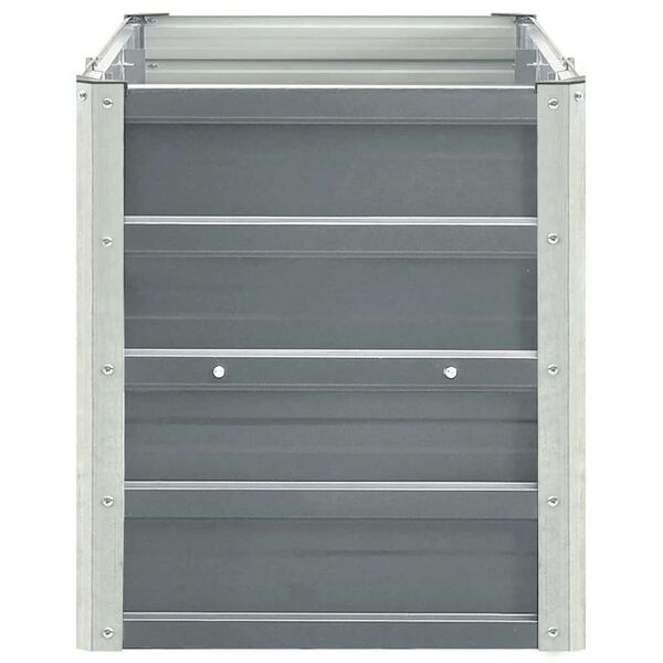 vidaXL Garten-Hochbeet Verzinkter Stahl 240&times;40&times;45 cm Grau