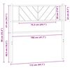 vidaXL Ersatz-Kopfteil Metall Schwarz 107 cm