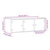 vidaXL Wandschrank mit Glast&uuml;ren Schwarz 102x37x35 cm