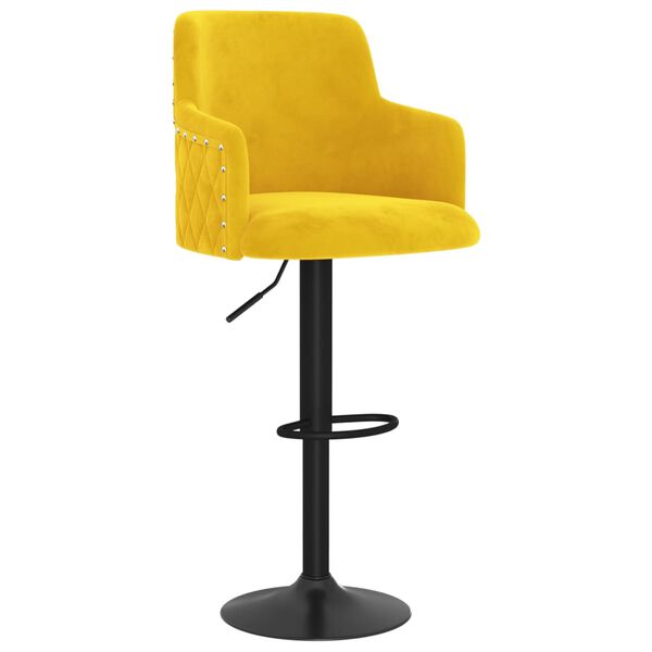 vidaXL Barhocker 2 Stk. Senfgelb Samt