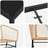 vidaXL Garten Essgruppe 7 pcs Braun Poly-Rattan