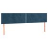 vidaXL Boxspringbett mit Matratze Dunkelblau 180x200 cm Samt
