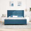 vidaXL Boxspringbett mit Kopfteil Dunkelblau 180 x 200 cm Samt