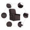 vidaXL Relaxsessel mit Aufstehhilfe Dunkelbraun Stoff