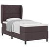 vidaXL Boxspringbett mit Matratze Dunkelbraun 100 x 200 cm Stoff