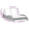 vidaXL Sonnenliege mit Auflagen Beige 114x205x73 cm Poly Rattan