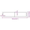 vidaXL Wandregal Dunkelbraun 140x30x(2-4)cm Massivholz Eiche Behandelt