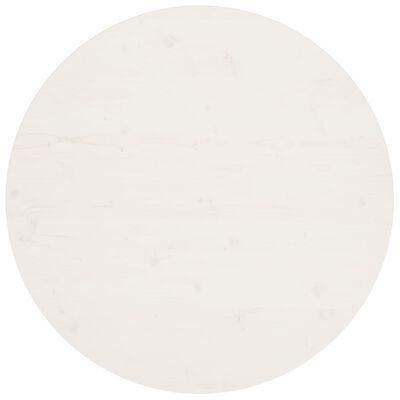 vidaXL Tischplatte Weiß Ø90x2,5 cm Massivholz Kiefer