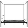 vidaXL Himmelbett Schwarz Metall 200x200 cm
