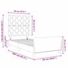 vidaXL Boxspringbett mit Kopfteil Dunkelgrau 90 x 200 cm Samt