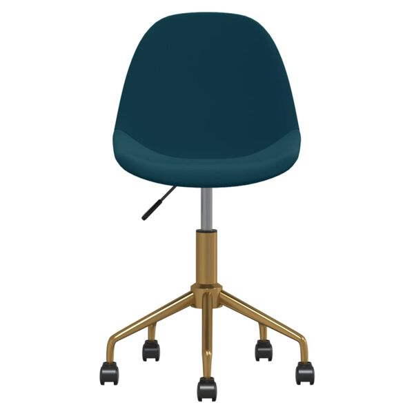 vidaXL Esszimmerst&uuml;hle 2 Stk. Drehbar Blau Samt