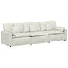 vidaXL Modulares Sofa mit Kissen Cream