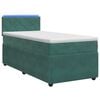 vidaXL Boxspringbett mit Matratze Dunkelgr&uuml;n 90 x 200 cm Samt