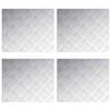 vidaXL Treppe Tritt Rechtwinklig 4 pcs Silber 60 x 50 cm Aluminium