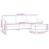 vidaXL 3-Sitzer-Sofa mit Hocker Braun 210 cm Stoff