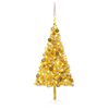 vidaXL K&uuml;nstlicher Weihnachtsbaum Beleuchtung & Kugeln Gold 180 cm PET