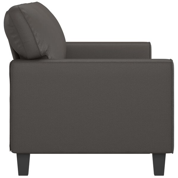vidaXL 3-Sitzer-Sofa Grau 180 cm Kunstleder