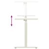 vidaXL Schreibtisch Wei&szlig; und Hellbraun 140 x 60 cm Massivholz Eiche