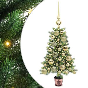 vidaXL Weihnachtsbaum mit 150 LEDs mit St&auml;nder Gr&uuml;n 65 cm PE
