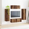 vidaXL TV-Schrankset 3 pcs Ger&auml;ucherte Eiche Holzwerkstoff