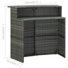 vidaXL 4-tlg. Gartenbar-Set mit Kissen Grau