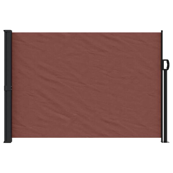 vidaXL Seitenmarkise Ausziehbar Braun 140x500 cm