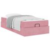 vidaXL Bettgestell mit Matratze mit Matratze 2 pcs Rosa Samt