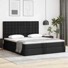 vidaXL Bett mit Stauraum und LED Schwarz 200 x 200 cm Kunstleder