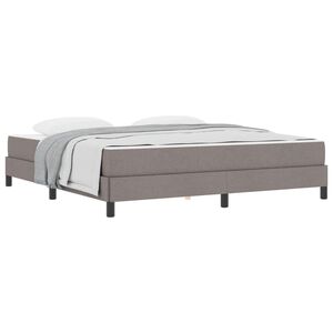 vidaXL Boxspringbett mit Matratze Taupe 180 x 200 cm Stoff