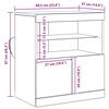vidaXL LED-Sideboard Braun 60,5 x 37 x 67 cm Holzwerkstoff