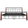 vidaXL Bettgestell Metall und Massivholz Eiche 180x200 cm