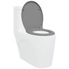 vidaXL Toilettensitz Grau 44,8 x 37,3 x 4,2 cm Duroplast