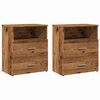vidaXL Nachttische 2 Stk. Altholz-Optik 50x32x60 cm Holzwerkstoff