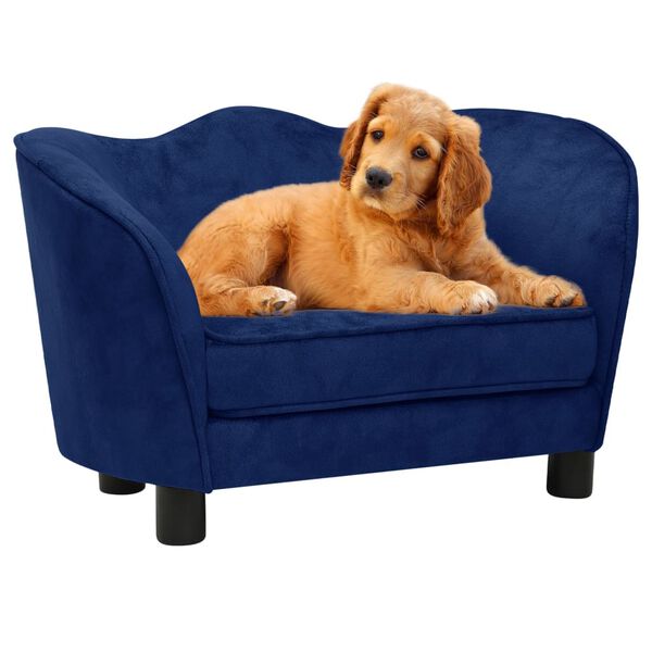 vidaXL Hundesofa Blau 66x43x40 cm Pl&uuml;sch