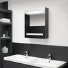 vidaXL LED-Bad-Spiegelschrank Grau 50x14x60 cm