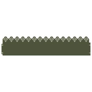 vidaXL Rasenkanten 10 pcs Olive Gr&uuml;n 103 x 0,05 x 22 cm Stahl