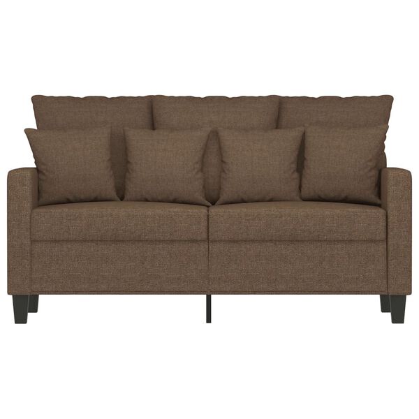 vidaXL 2-Sitzer-Sofa Braun 120 cm Stoff