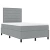 vidaXL Boxspringbett mit Matratze Hellgrau 120 x 200 cm Stoff