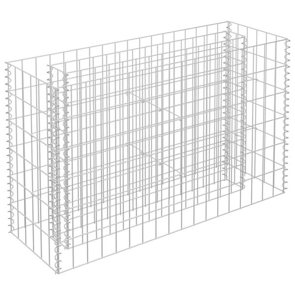 vidaXL Gabionen-Hochbeet Verzinkter Stahl 90&times;30&times;60 cm