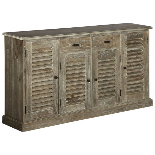 vidaXL Sideboard Massivholz Mindi 145x32,5x77 cm