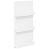 vidaXL Magazinregal mit Regal Wei&szlig; 51 x 11 x 102 cm Holzwerkstoff