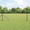 vidaXL Zaun mit Pfosten Grau 0.4 x 50 m Stahl