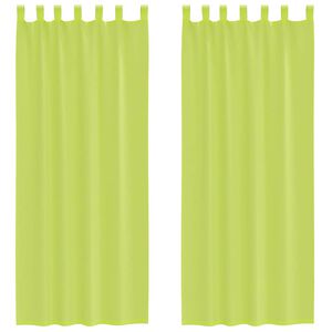 vidaXL Voile Vorh&auml;nge mit Lasche 2 Stk. Apfelgr&uuml;n