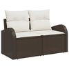 vidaXL Gartensofa-set Braun 55 x 55 x 37 cm Poly-Rattan