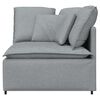 vidaXL Modulares Sofa Eckmodul mit Kissen Hellgrau 100 cm