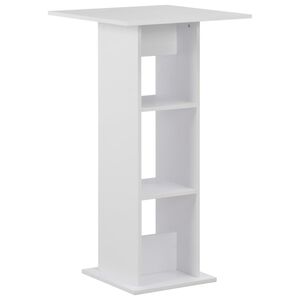 vidaXL Bartisch Wei&szlig; 60x60x110 cm
