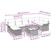 vidaXL Gartensofa-set mit Kissen 8 pcs Braun und Creme Poly-Rattan