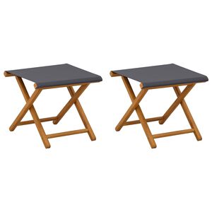 vidaXL Liegestuhl 2 pcs Massives Eukalyptus Holz Grau